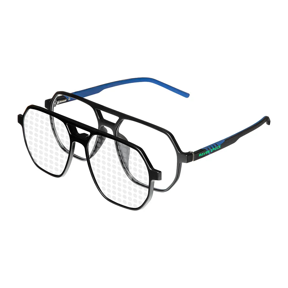 SkyHex™ Light Diffraction Glasses with Magnetic Lens Swap – RAVER