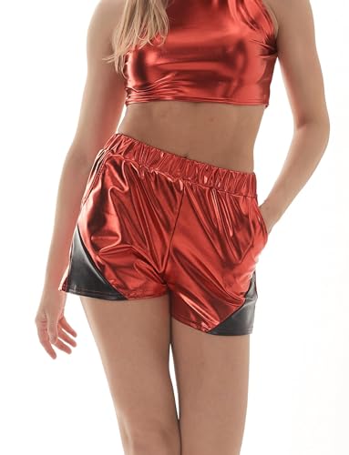 Holographic High Waist Shorts