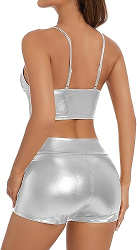 Metallic Rave Booty Shorts