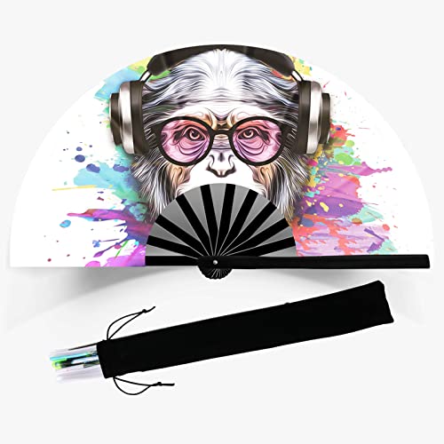 Psychedelic Rave Hand Fan