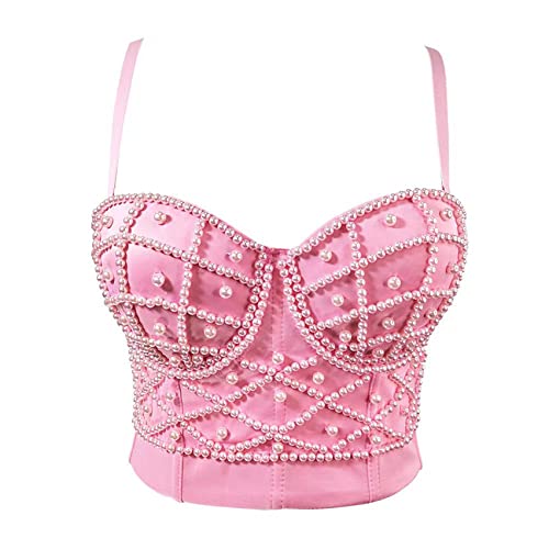 Pearl Rave Bustier Crop Top