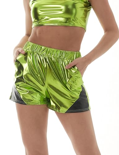 Holographic High Waist Shorts