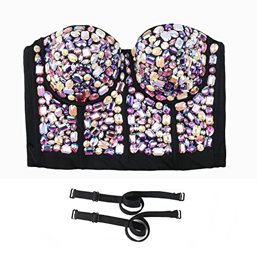 Rhinestone Bustier Crop Top