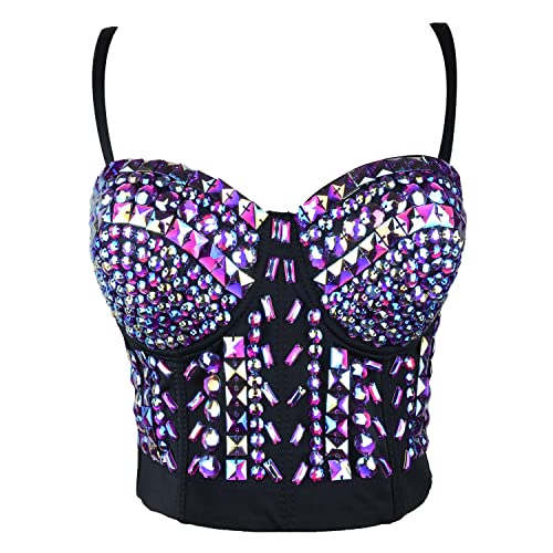 Rhinestone Bustier Crop Top