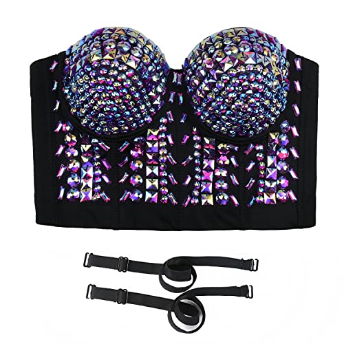 Rhinestone Bustier Crop Top