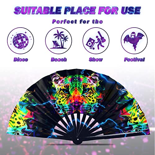 Psychedelic Rave Hand Fan