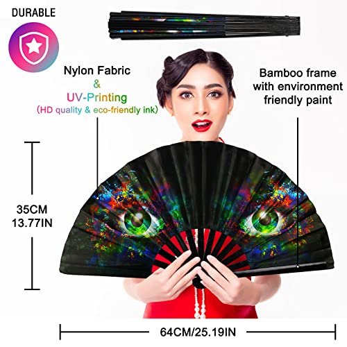 Psychedelic Rave Hand Fan