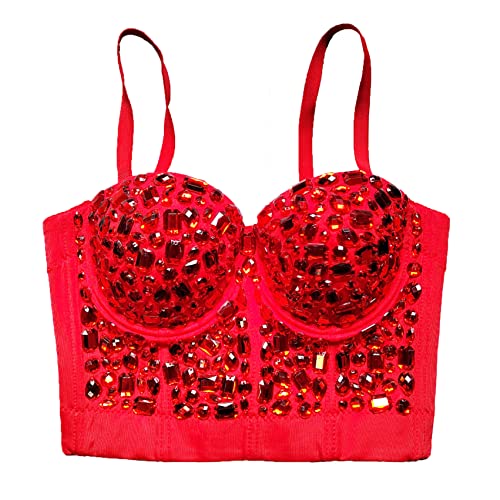 Rhinestone Rave Bustier Crop Top