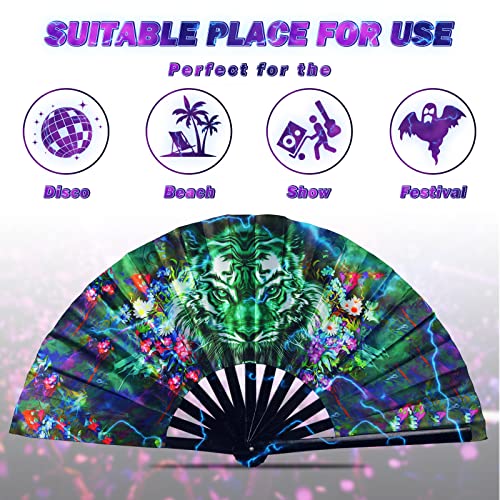 Psychedelic Rave Hand Fan