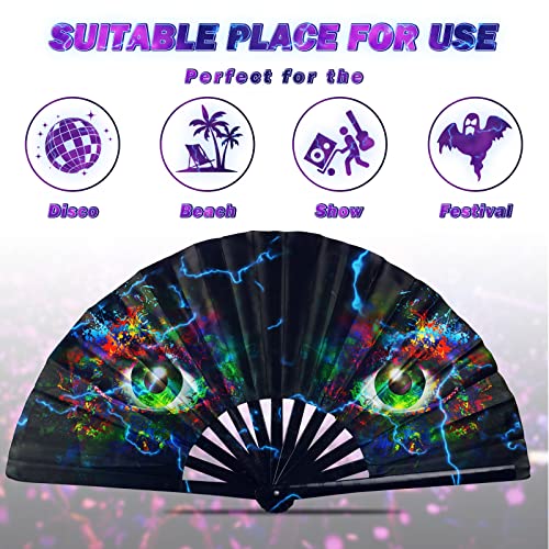 Psychedelic Rave Hand Fan