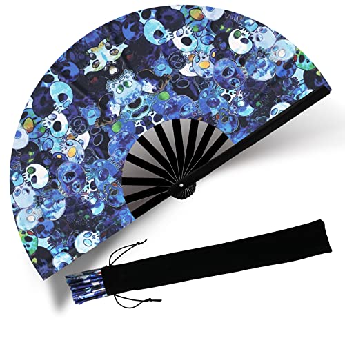 Psychedelic Rave Hand Fan