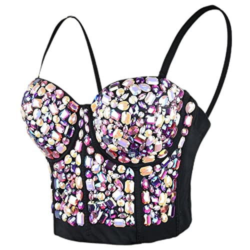 Rhinestone Bustier Crop Top