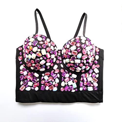 Rhinestone Rave Bustier Crop Top