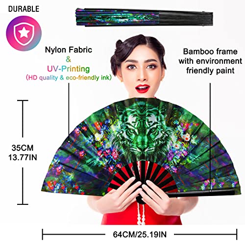 Psychedelic Rave Hand Fan