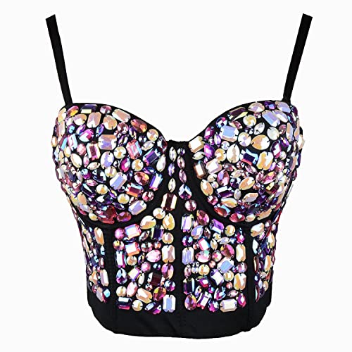 Rhinestone Bustier Crop Top