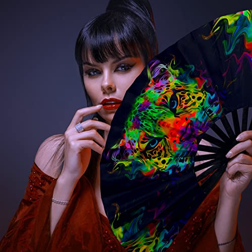 Psychedelic Rave Hand Fan