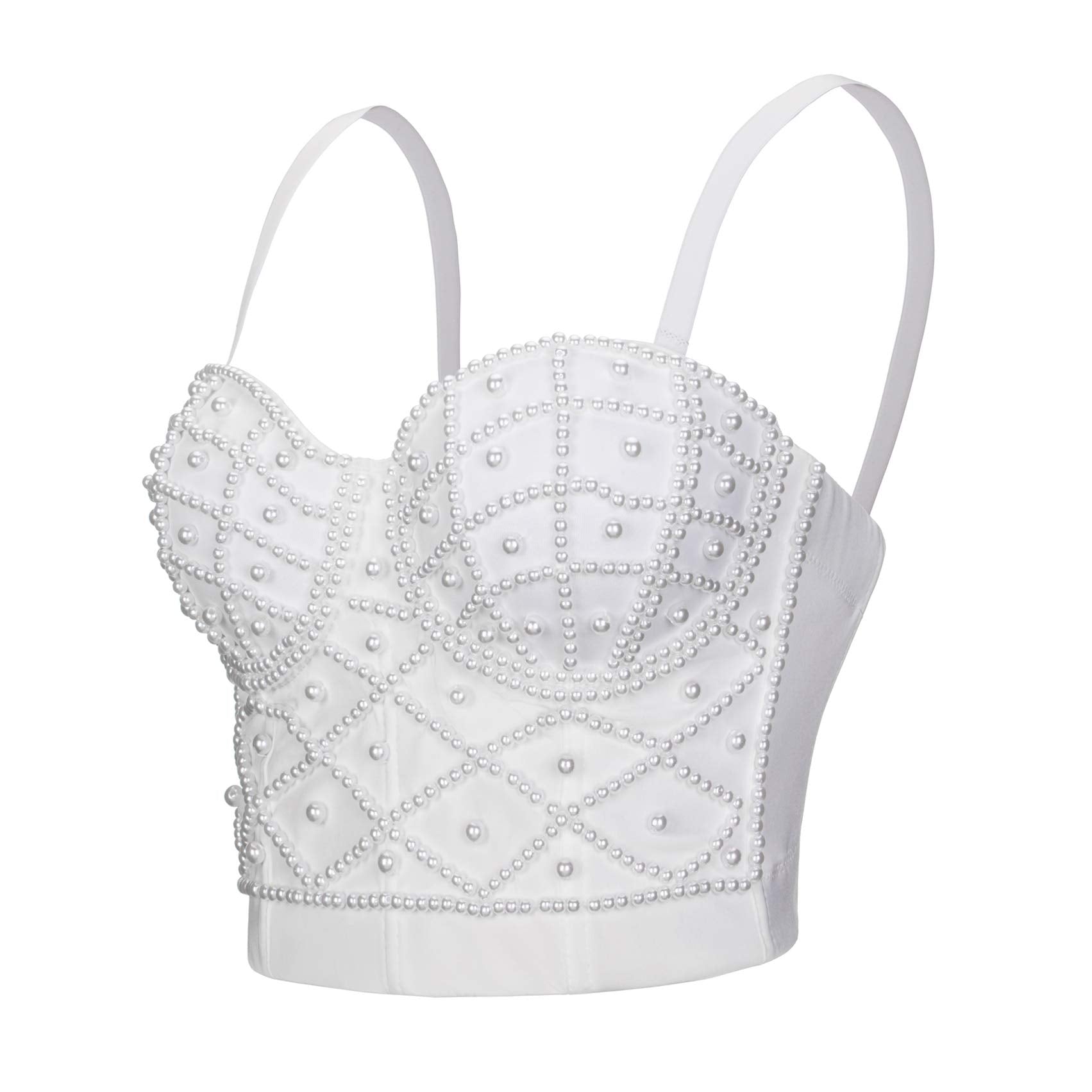 Pearl Rave Bustier Crop Top