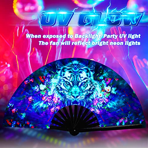 Psychedelic Rave Hand Fan