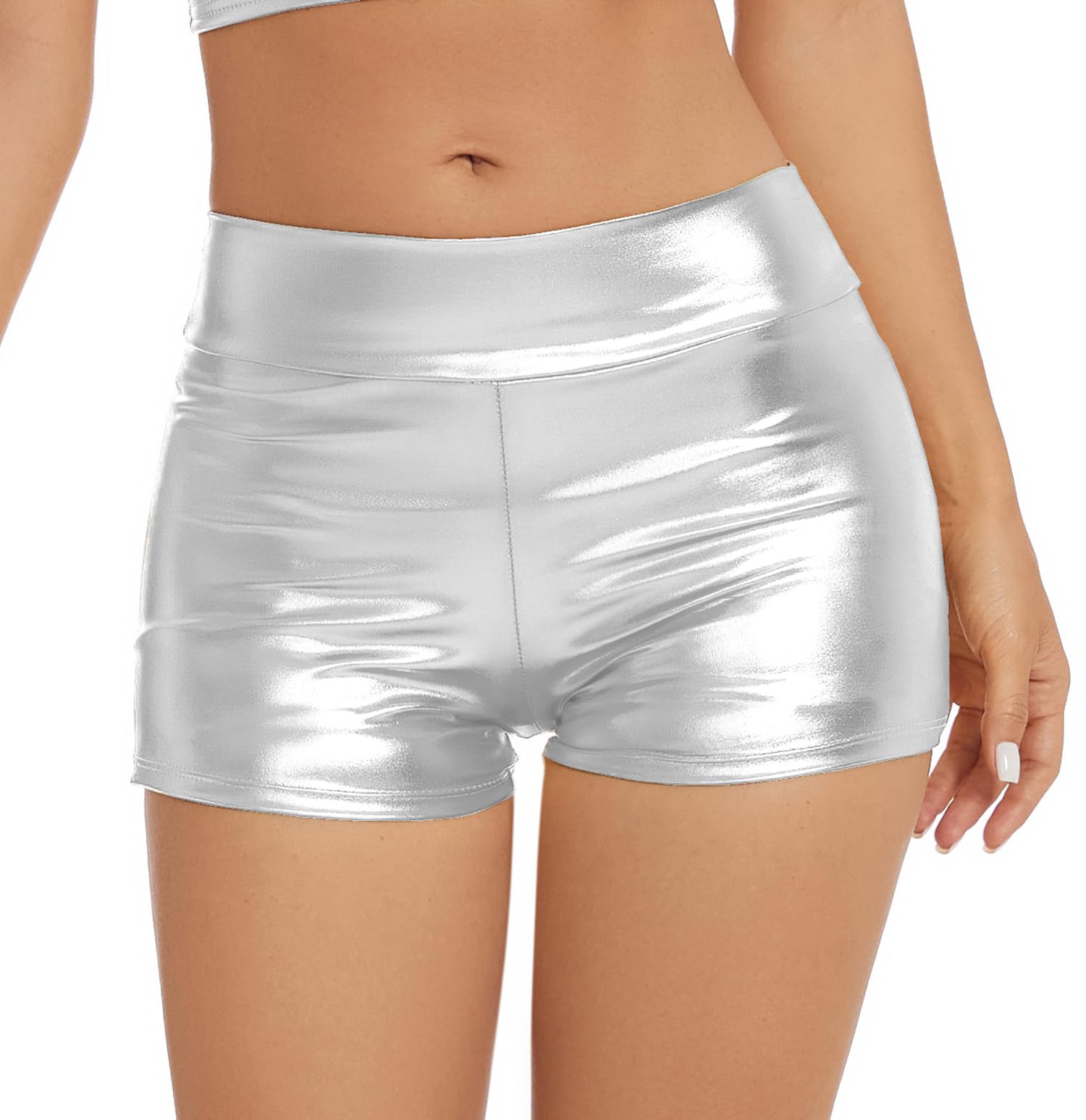 Metallic Rave Booty Shorts