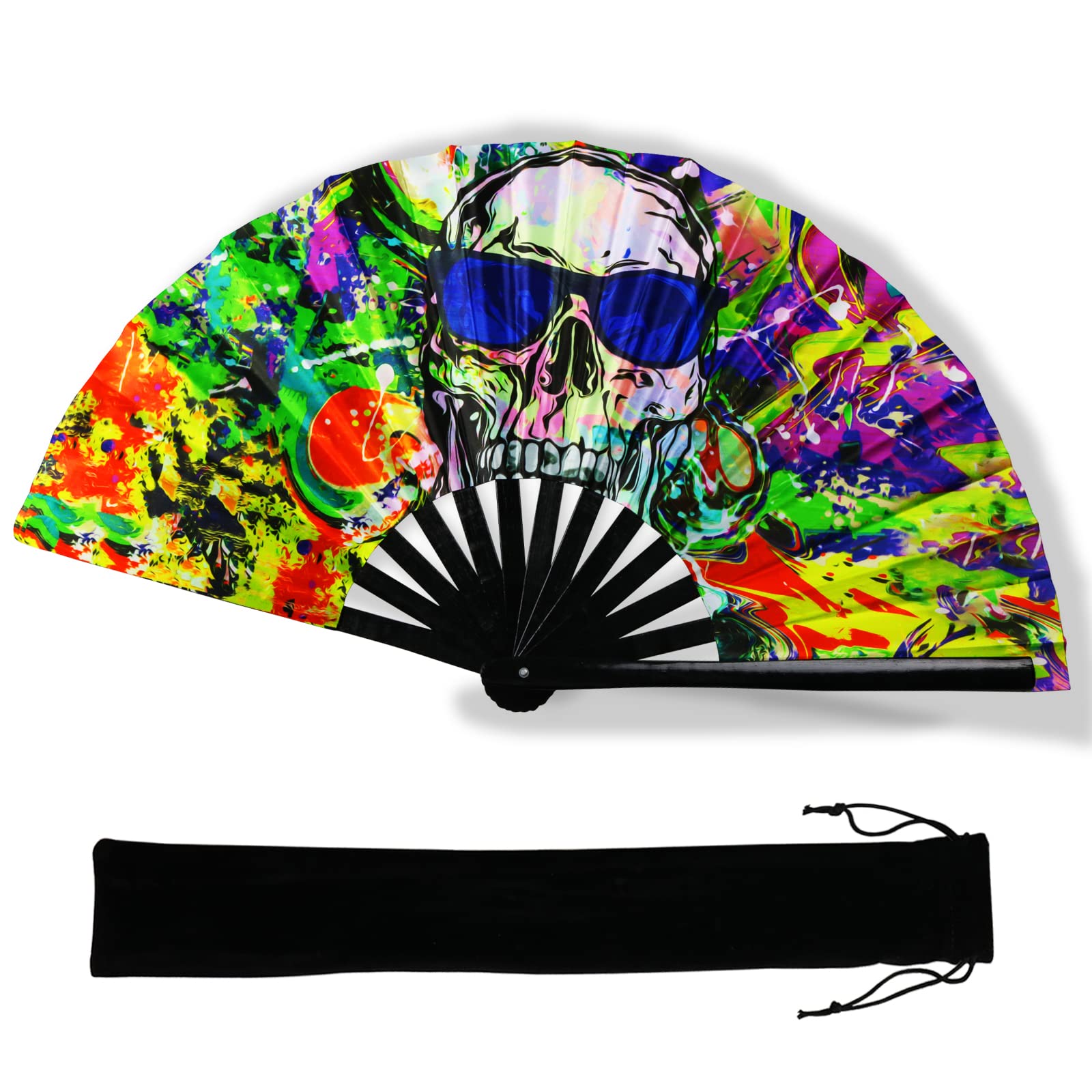 Psychedelic Rave Hand Fan