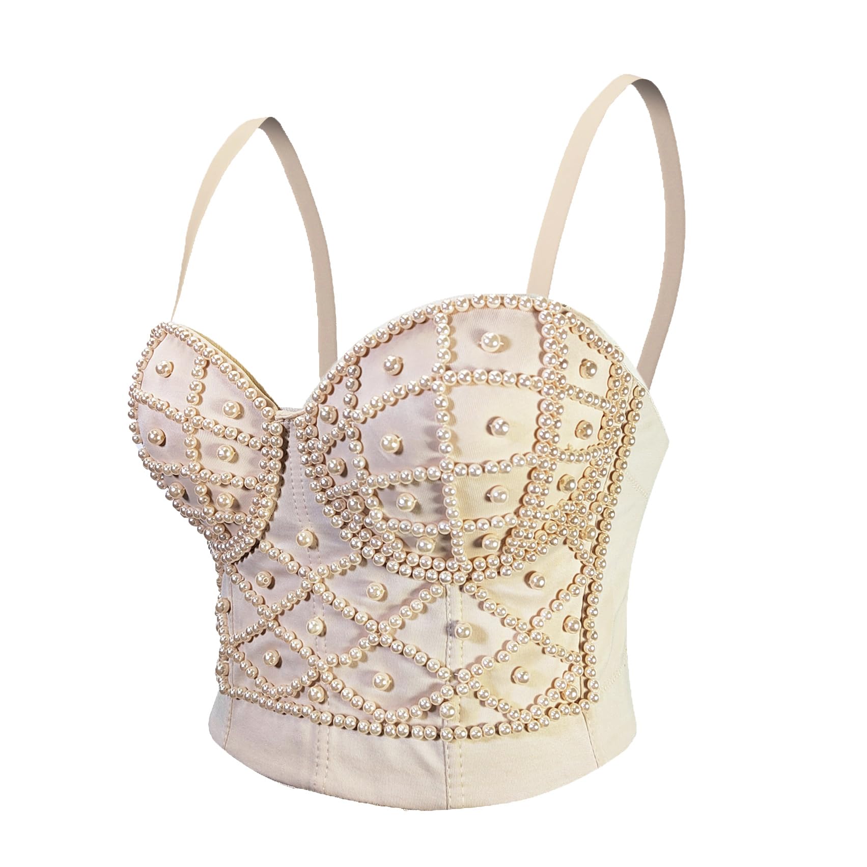 Pearl Rave Bustier Crop Top