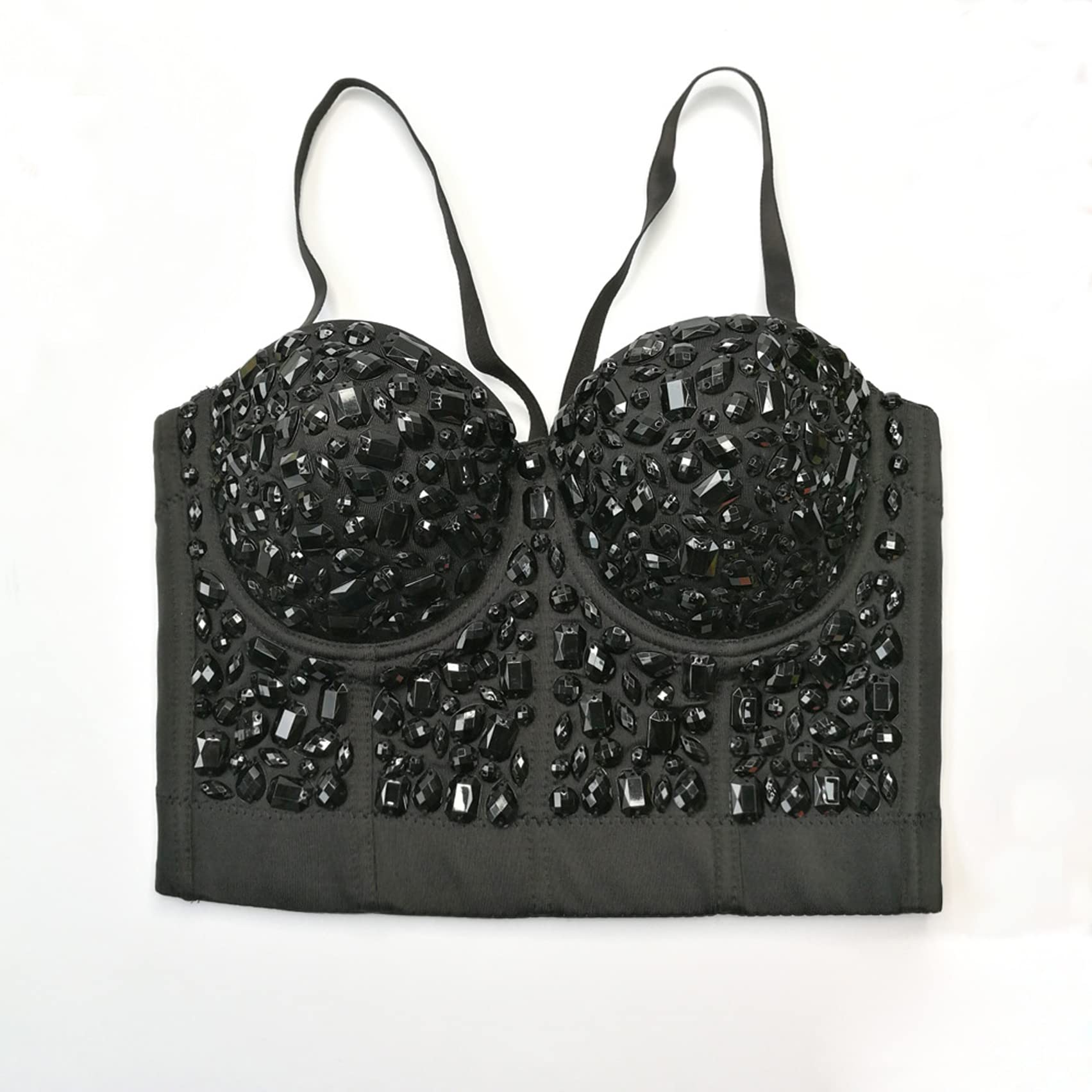 Rhinestone Rave Bustier Crop Top