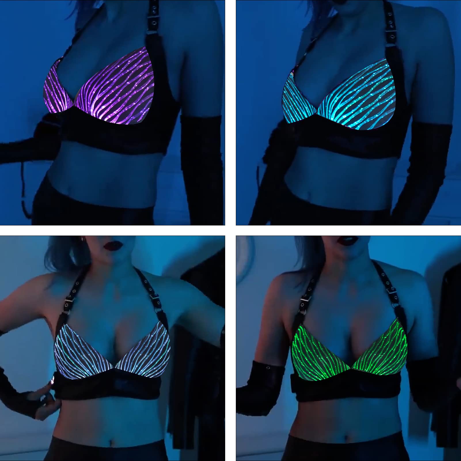 LED Halter Bra Top