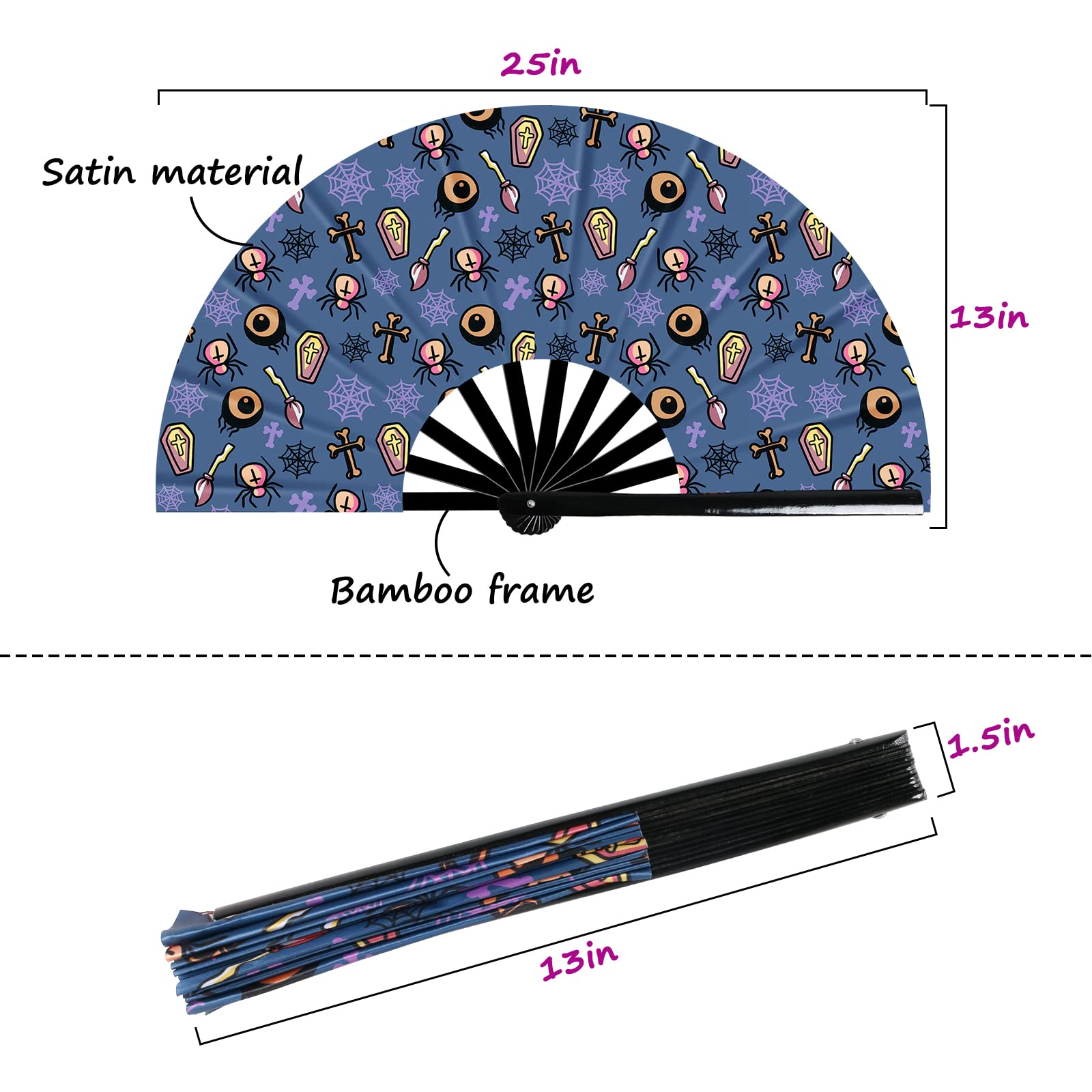 Psychedelic Rave Hand Fan