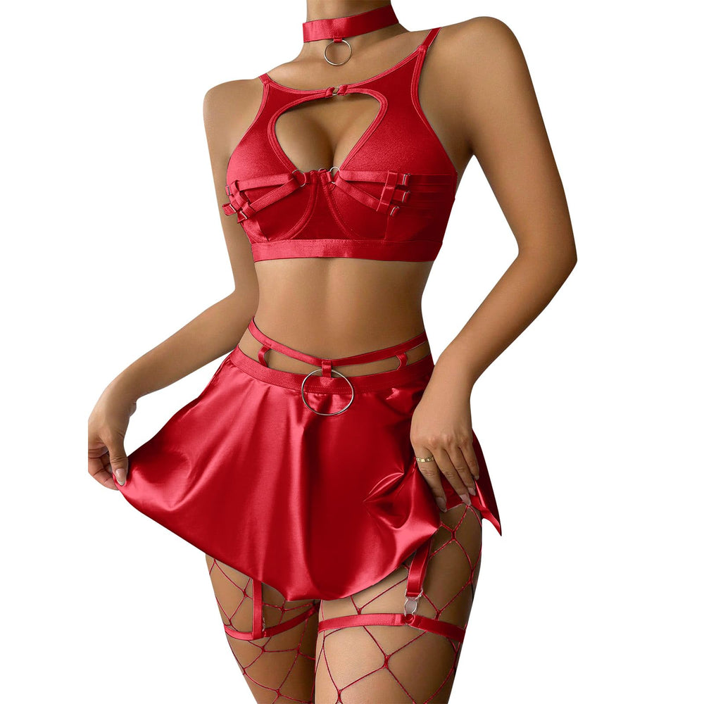 Strappy Top W/ Mini Skirts Rave Set