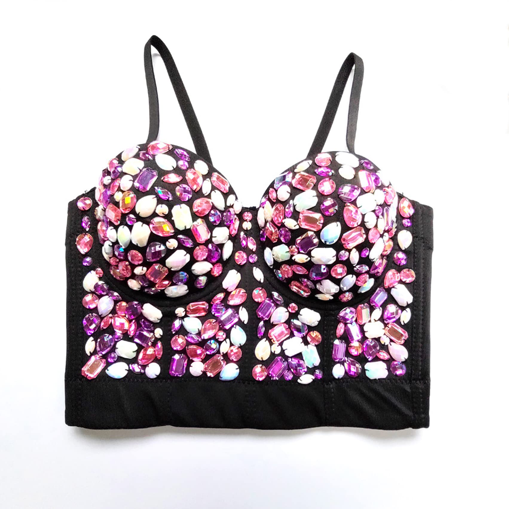 Rhinestone Rave Bustier Crop Top