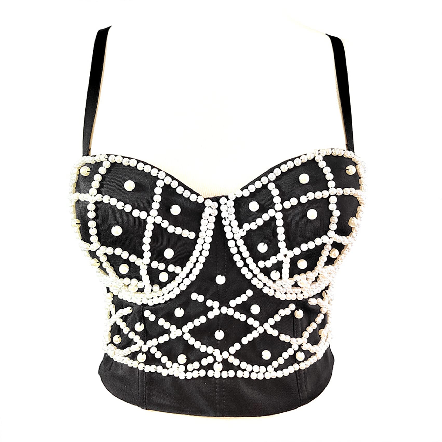 Pearl Rave Bustier Crop Top