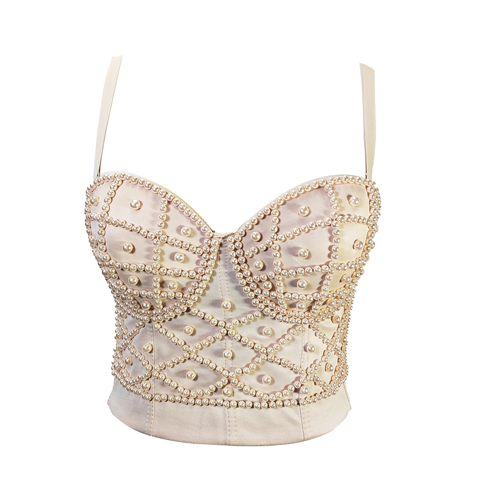 Pearl Rave Bustier Crop Top