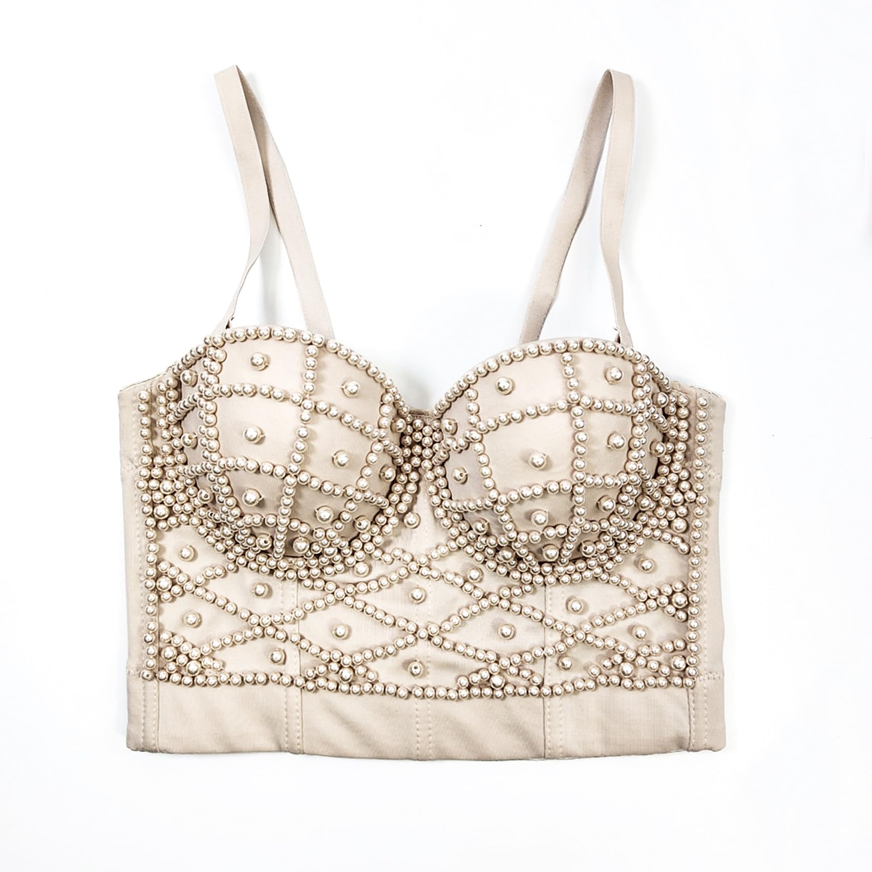 Pearl Rave Bustier Crop Top