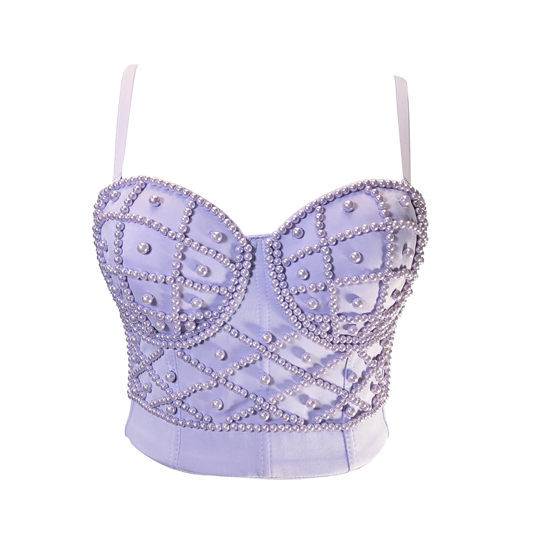 Pearl Rave Bustier Crop Top