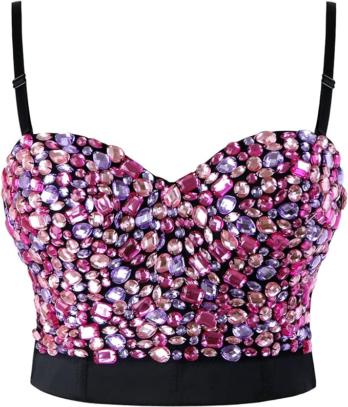 Rhinestone Crop Top