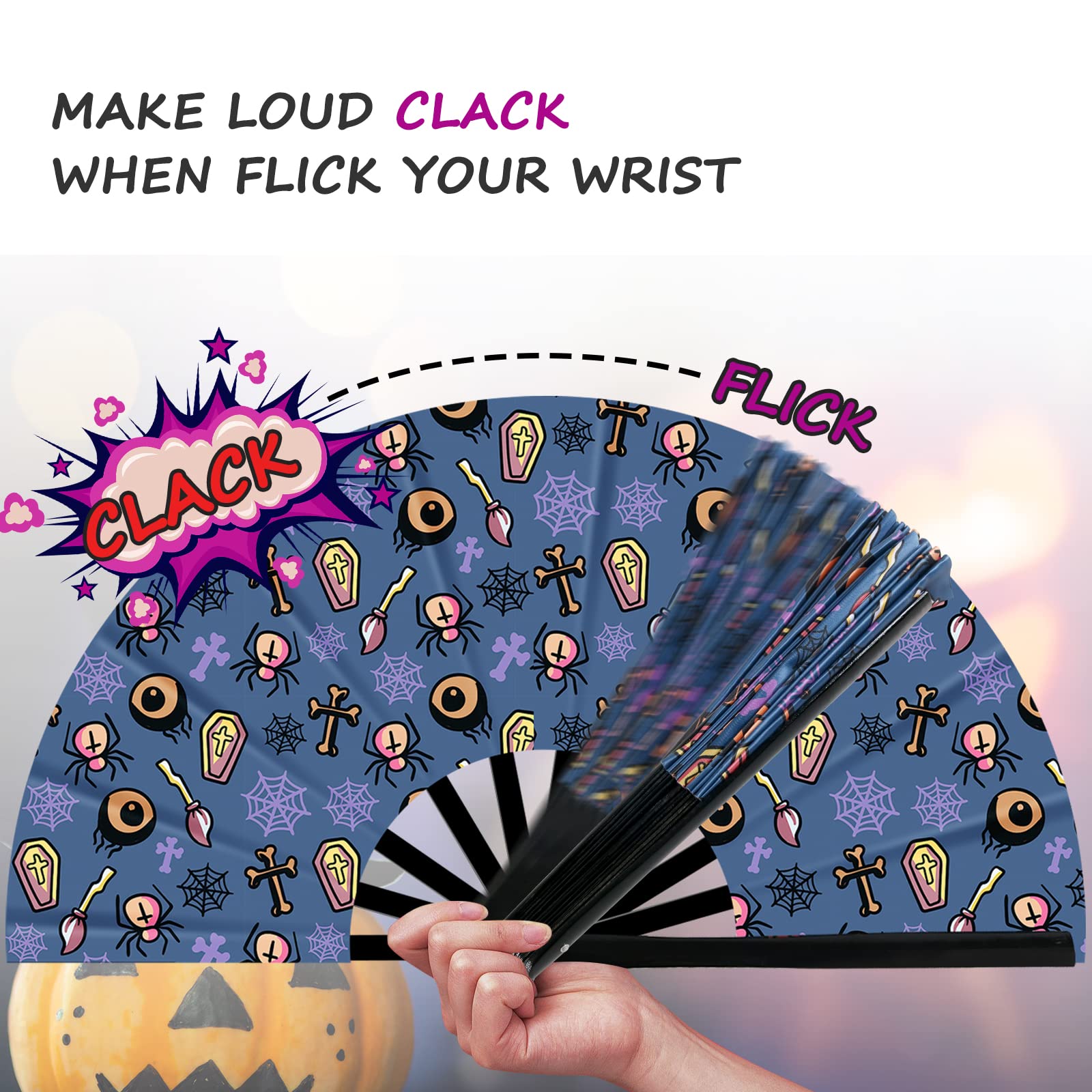 Psychedelic Rave Hand Fan