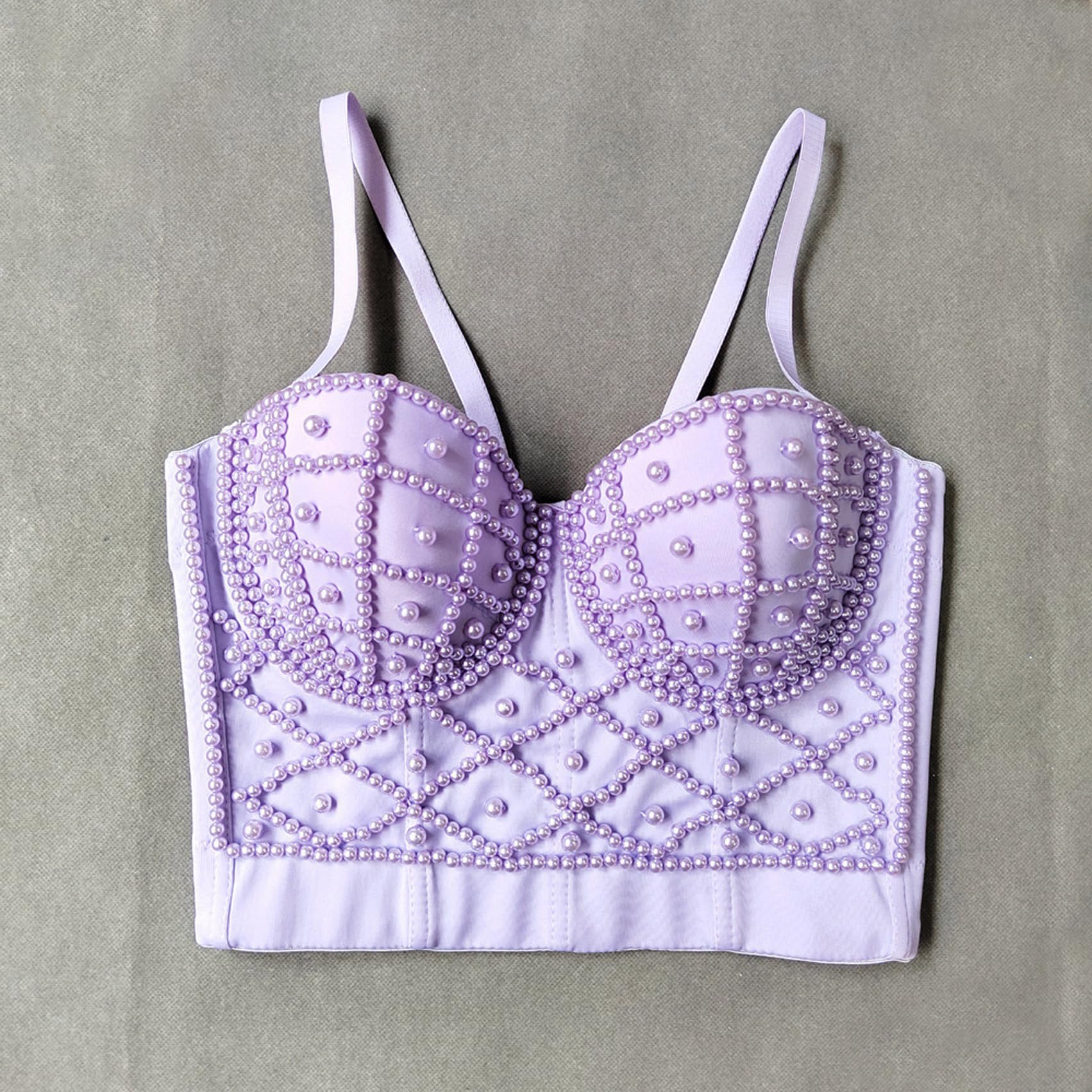 Pearl Rave Bustier Crop Top