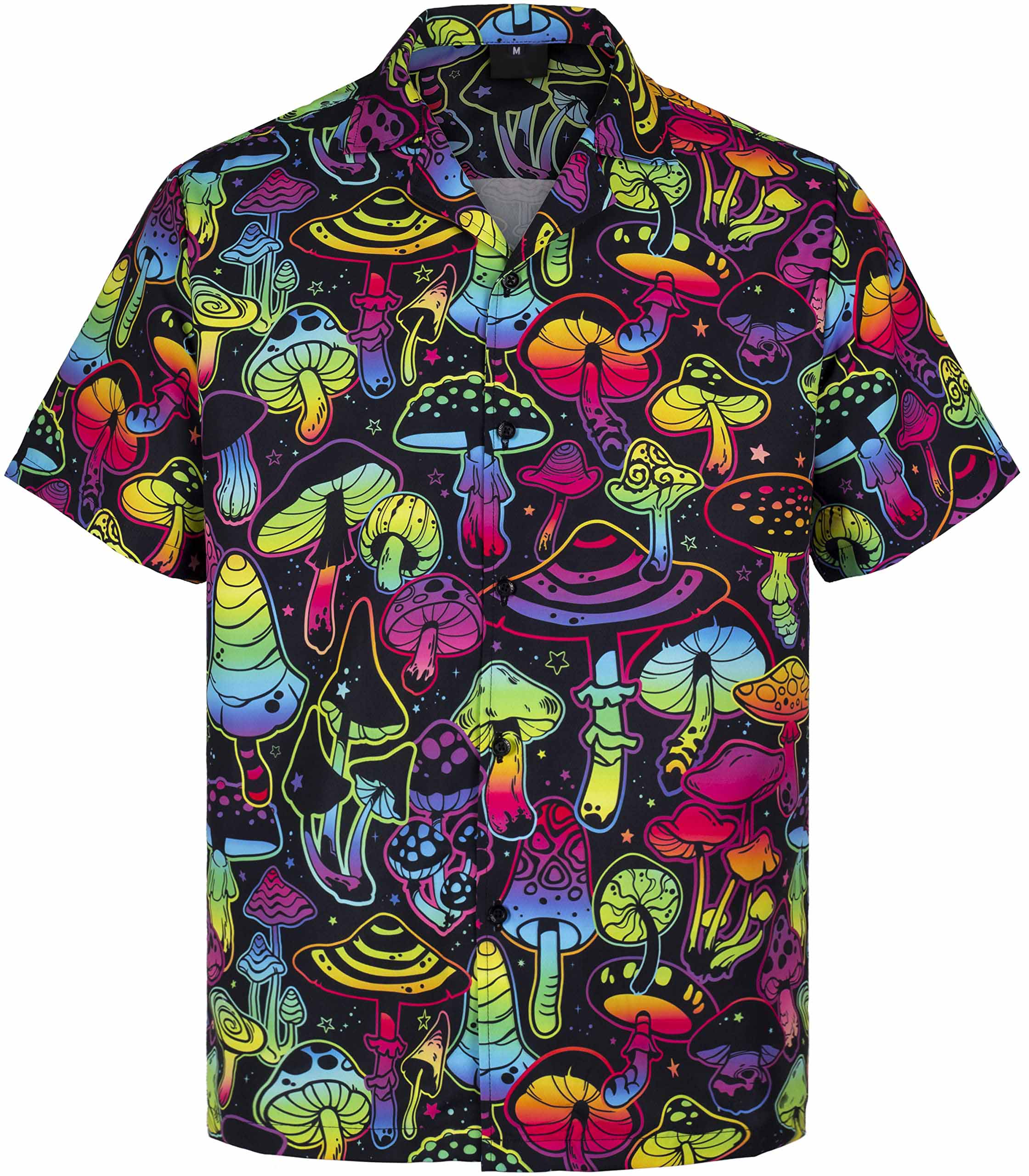 Magic Mushroom Neon Hawaiian Shirt