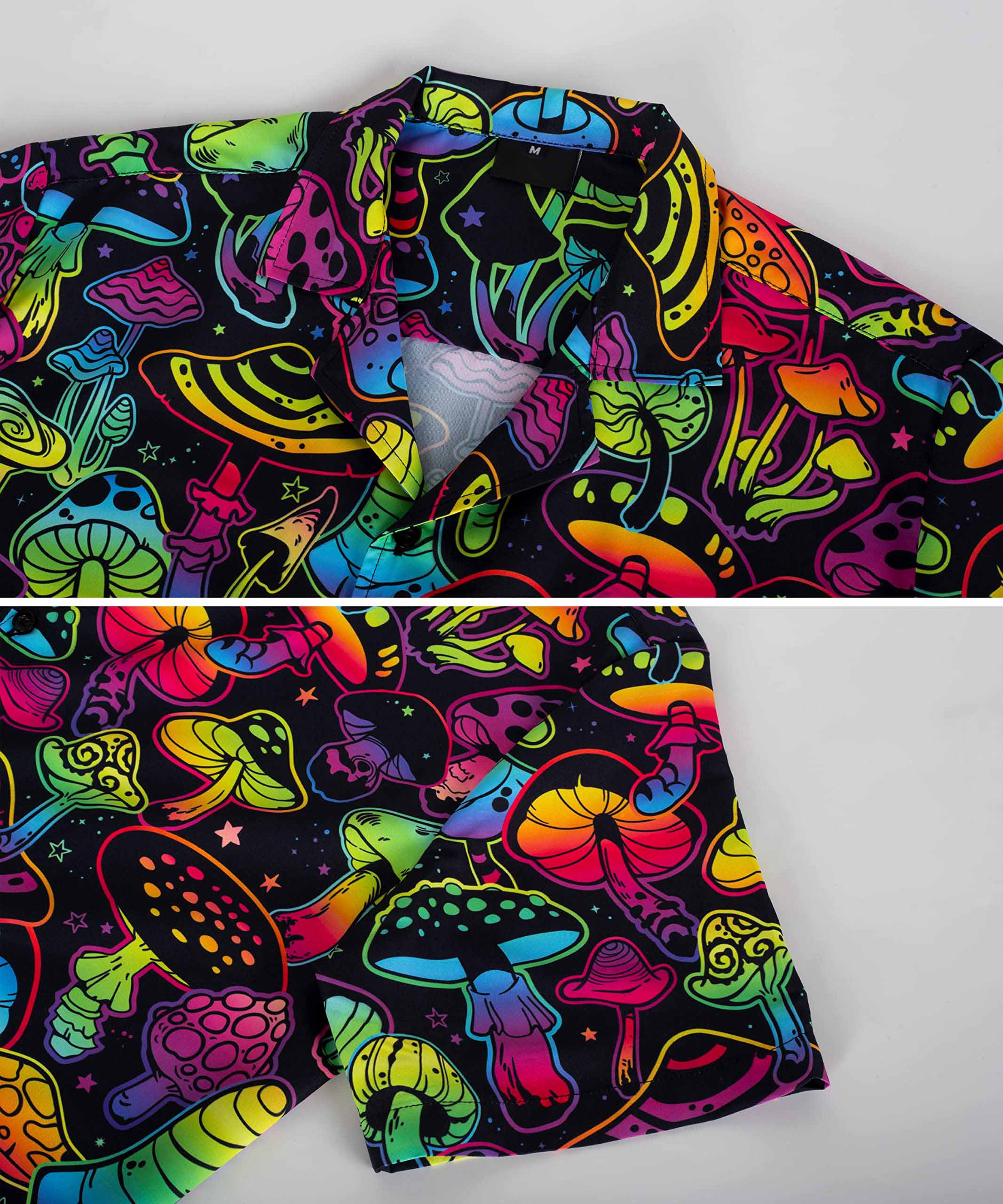 Magic Mushroom Neon Hawaiian Shirt