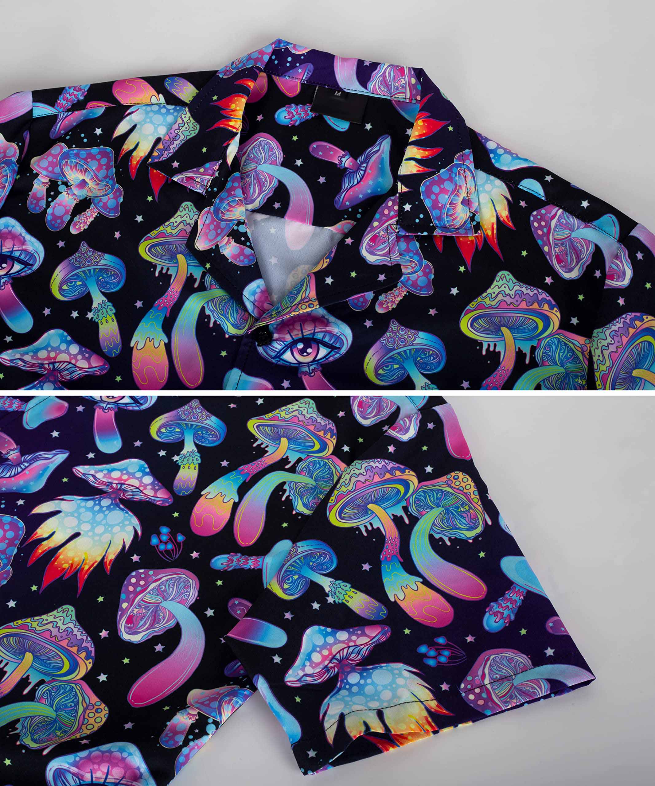 Magic Mushroom Neon Hawaiian Shirt