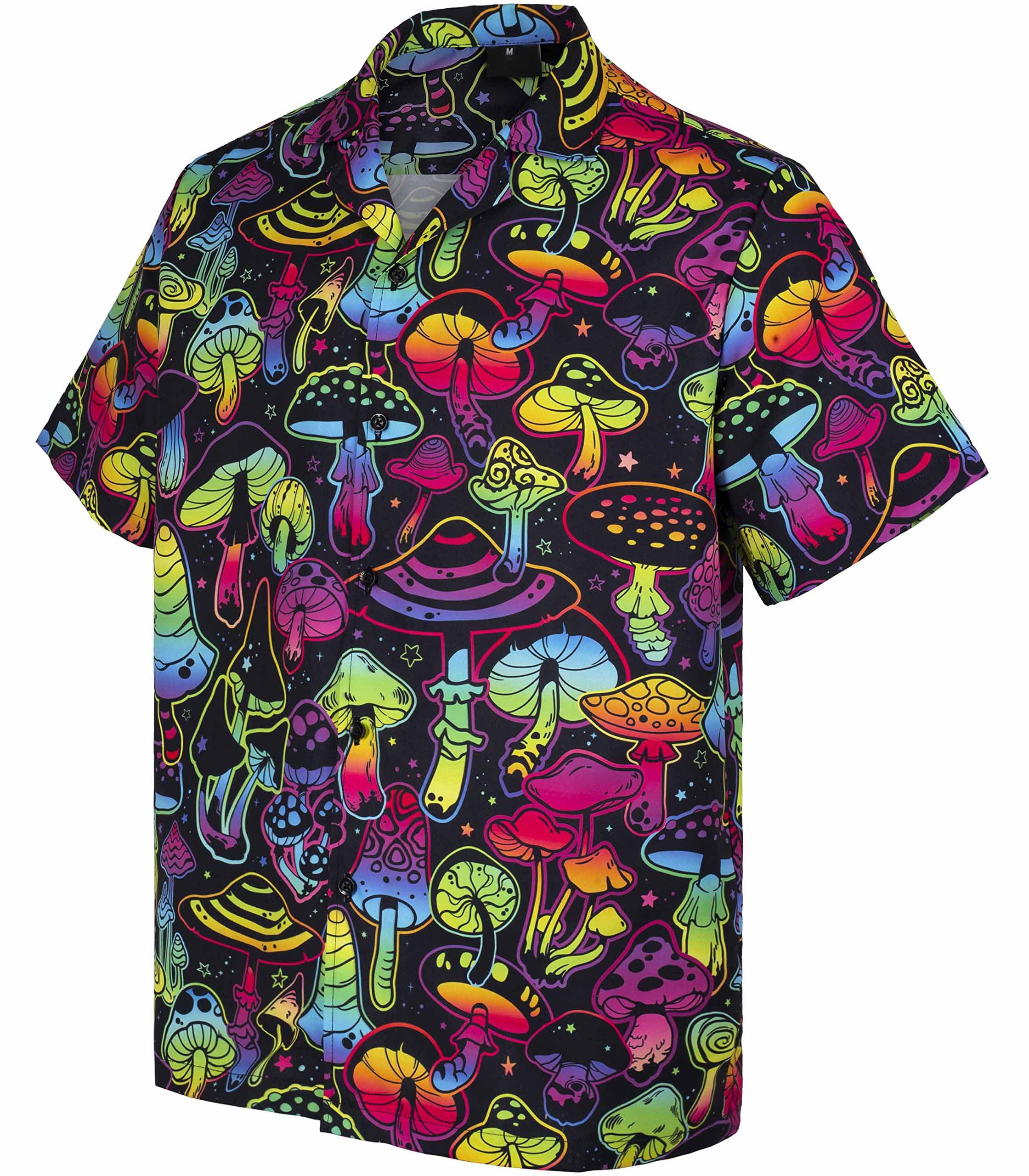 Magic Mushroom Neon Hawaiian Shirt