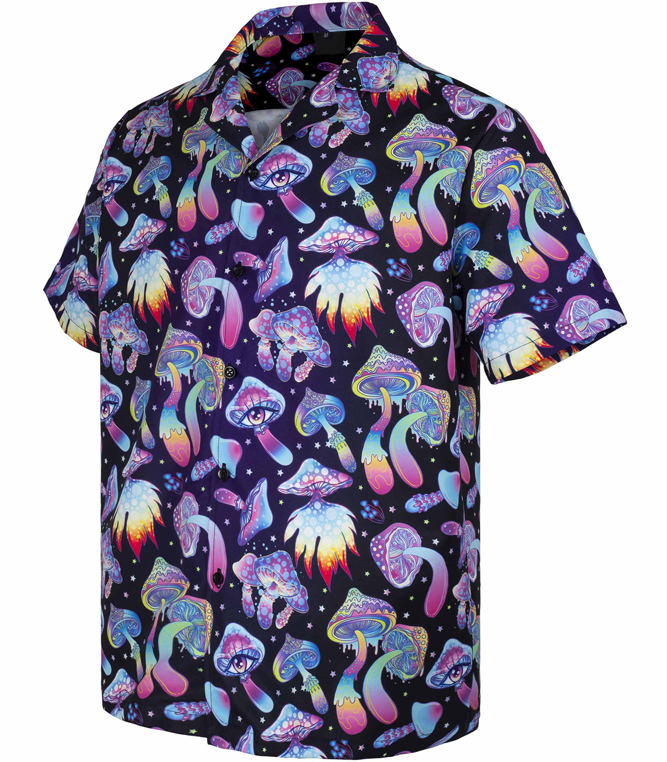 Magic Mushroom Neon Hawaiian Shirt