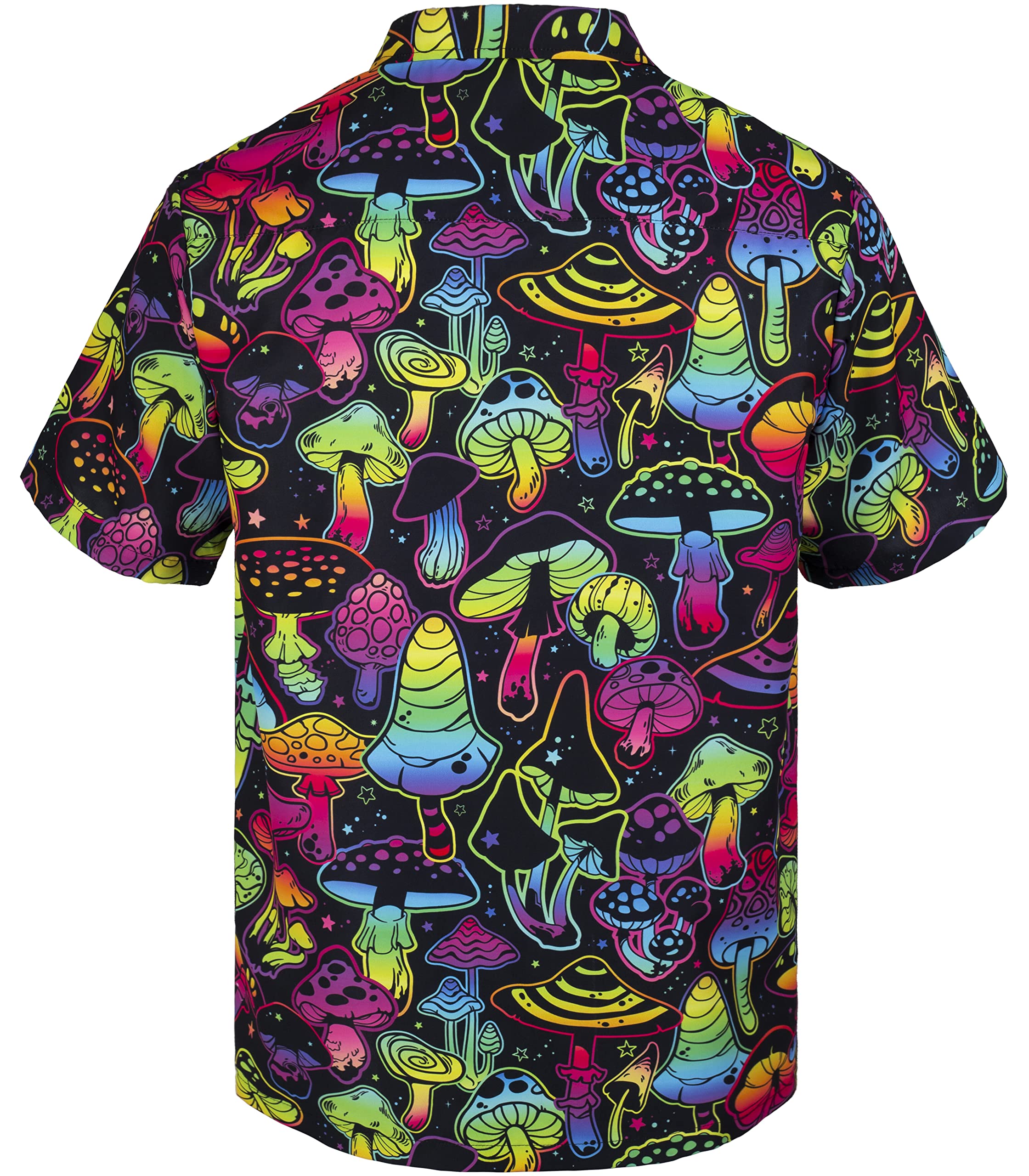 Magic Mushroom Neon Hawaiian Shirt