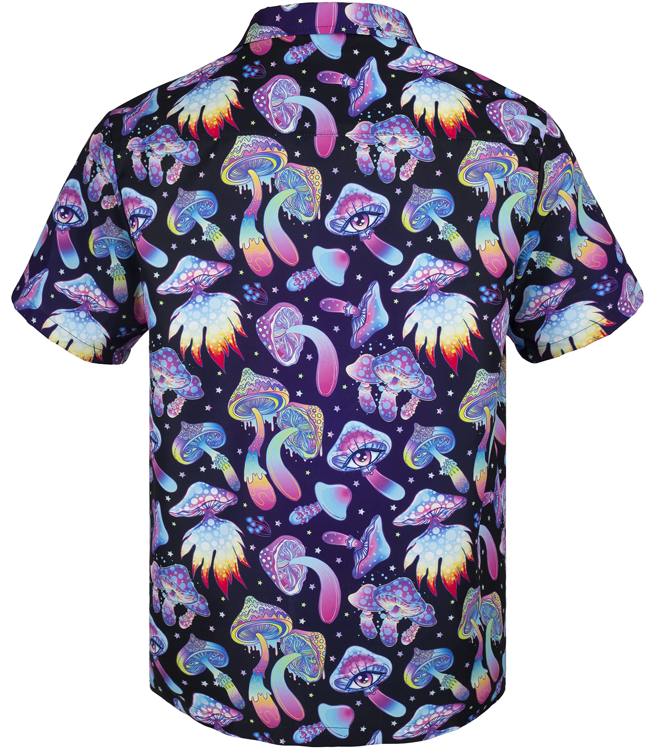 Magic Mushroom Neon Hawaiian Shirt