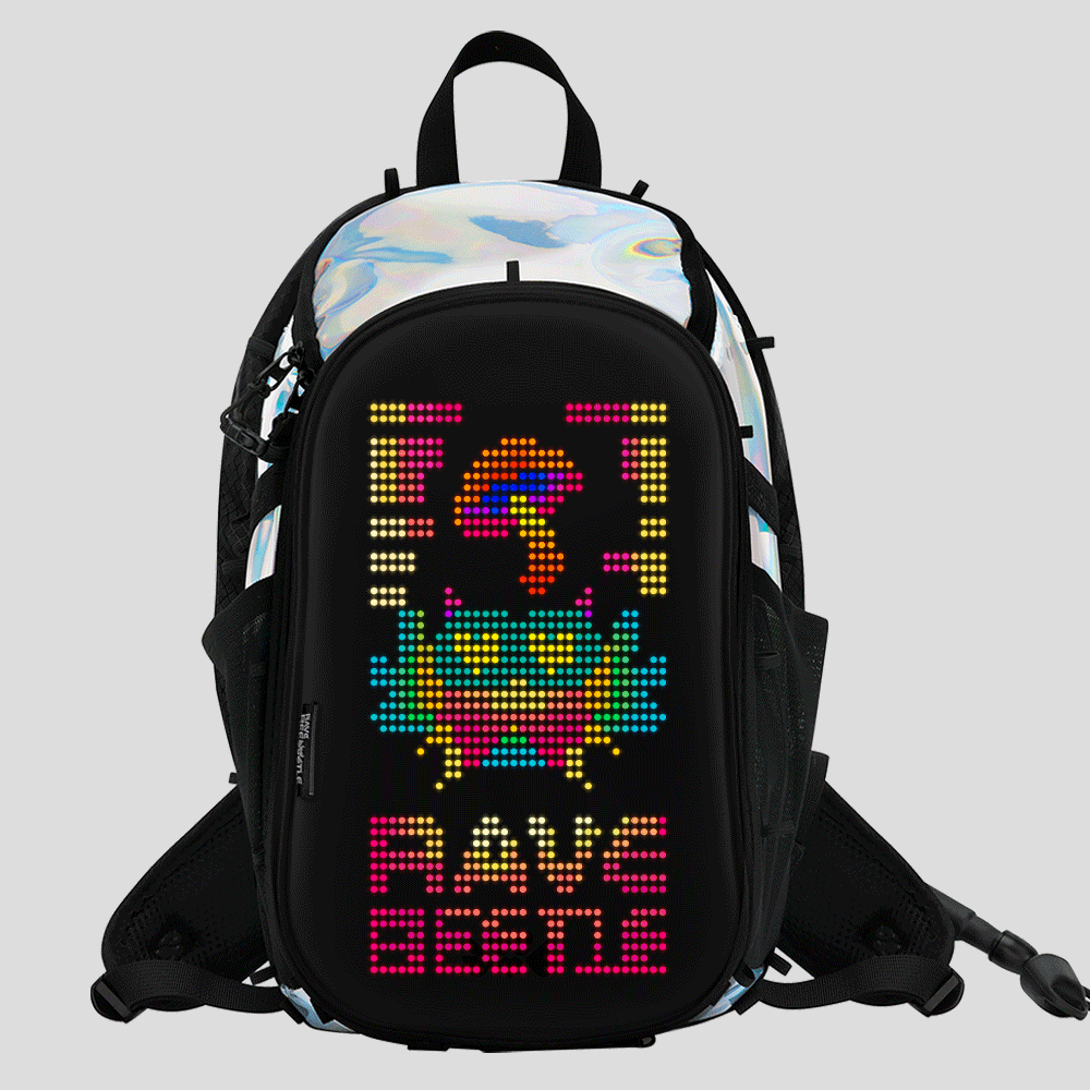 Elytra Hydration Pack 2.0 with Aura Reflector – Holographic Silver