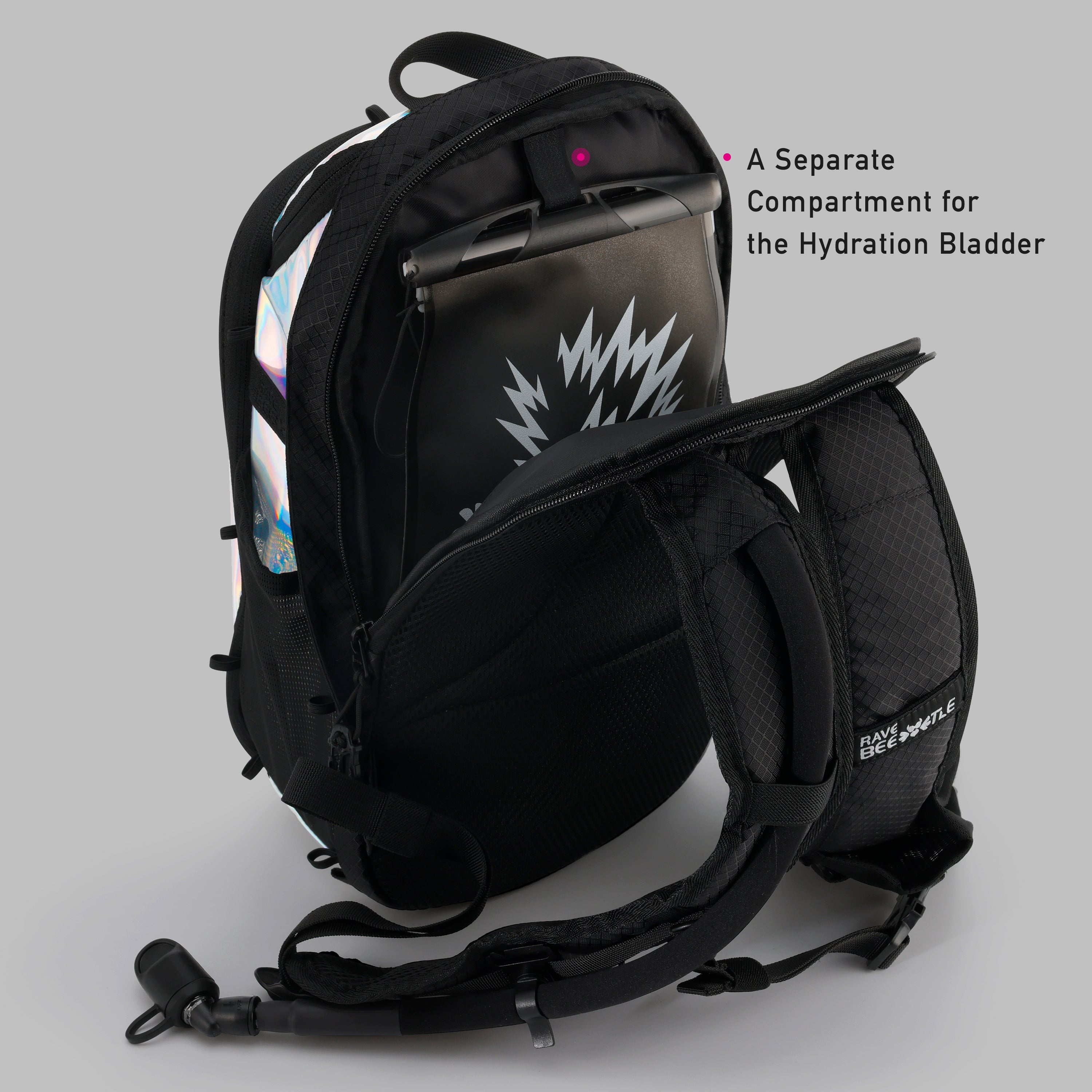 Elytra Hydration Pack 2.0 with Aura Reflector – Holographic Mocha