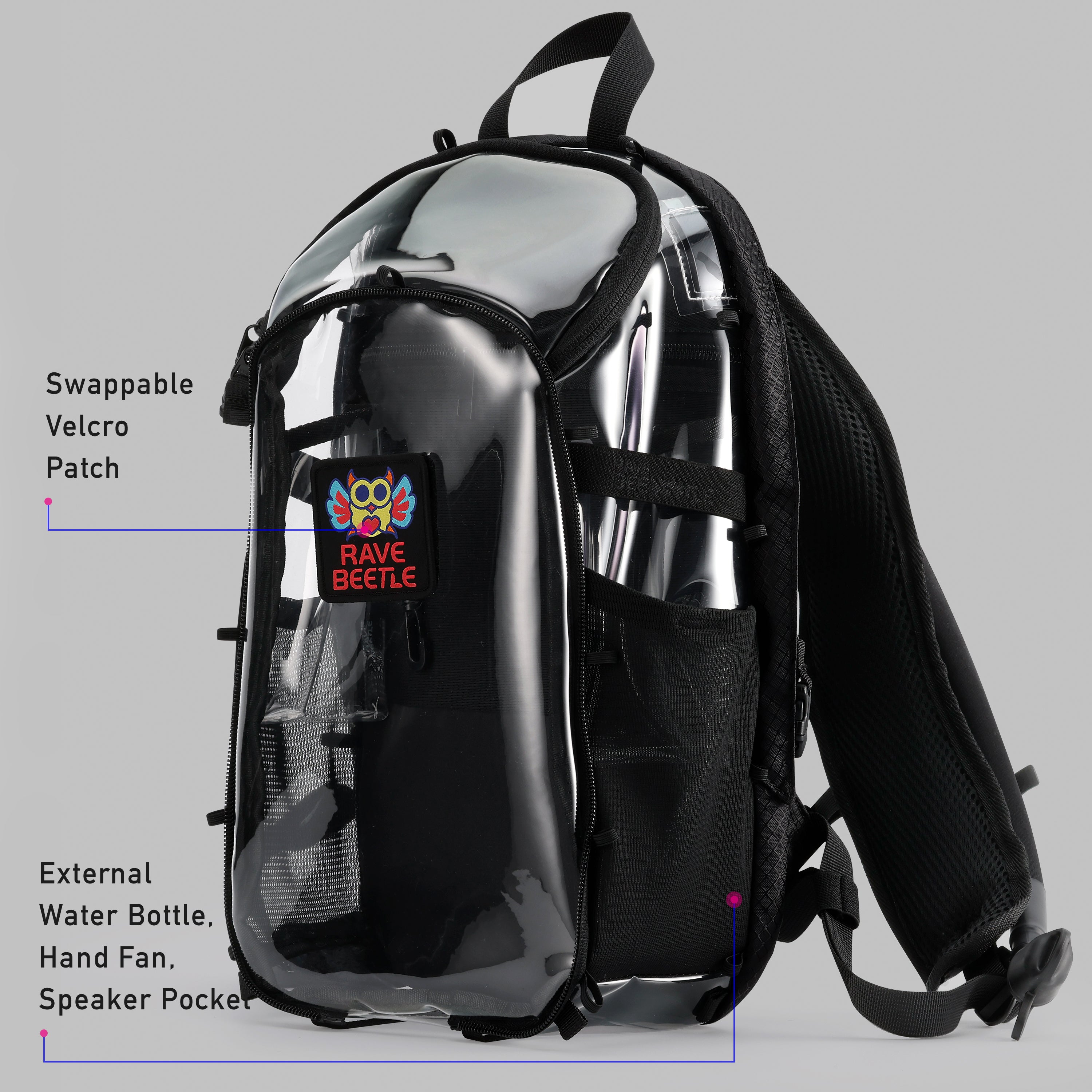 Elytra Hydration Pack 2.0 with Aura Reflector – Clear