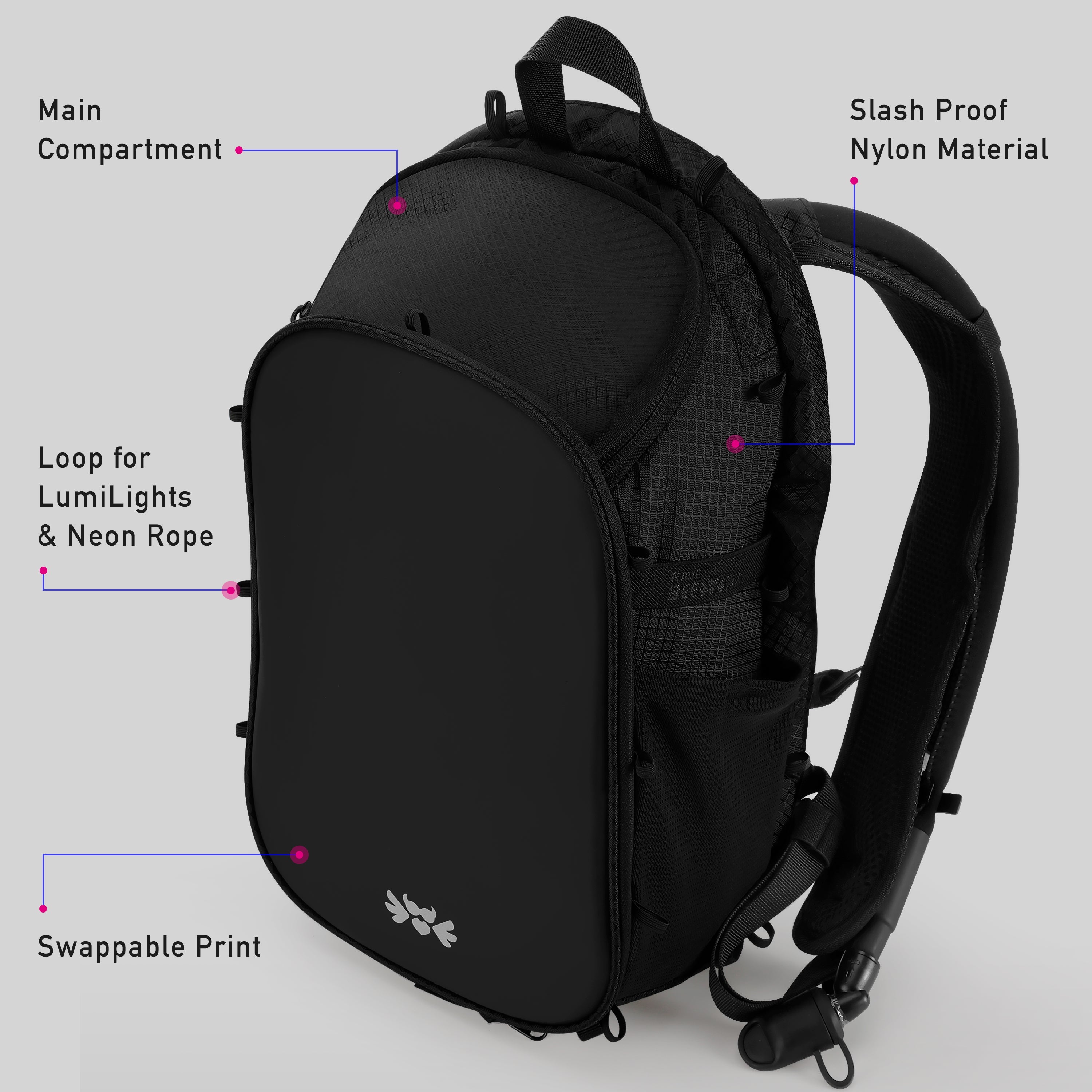 Elytra Hydration Pack 2.0 with Aura Reflector – Black