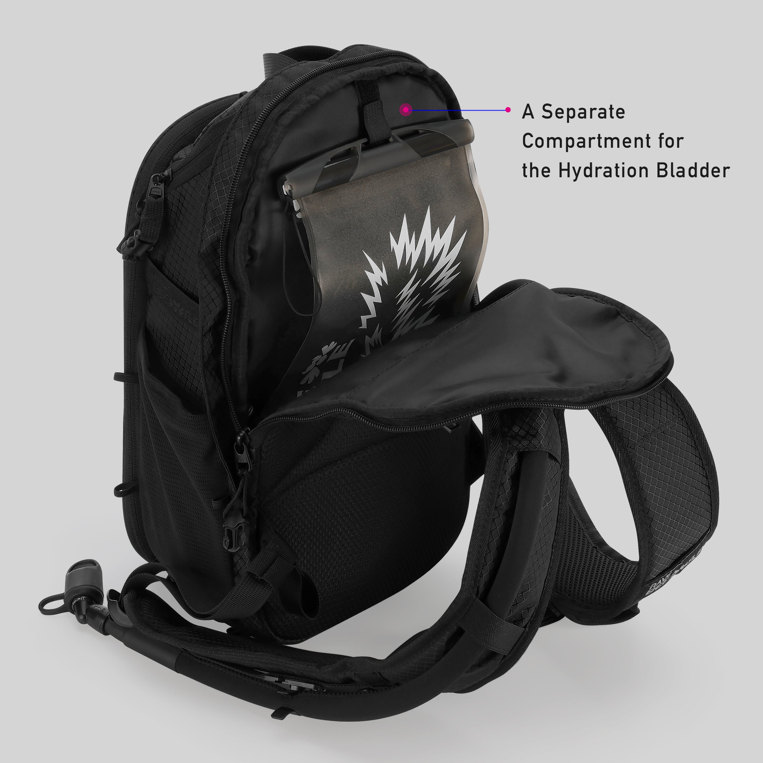 Elytra Hydration Pack 2.0 with Aura Reflector – Black