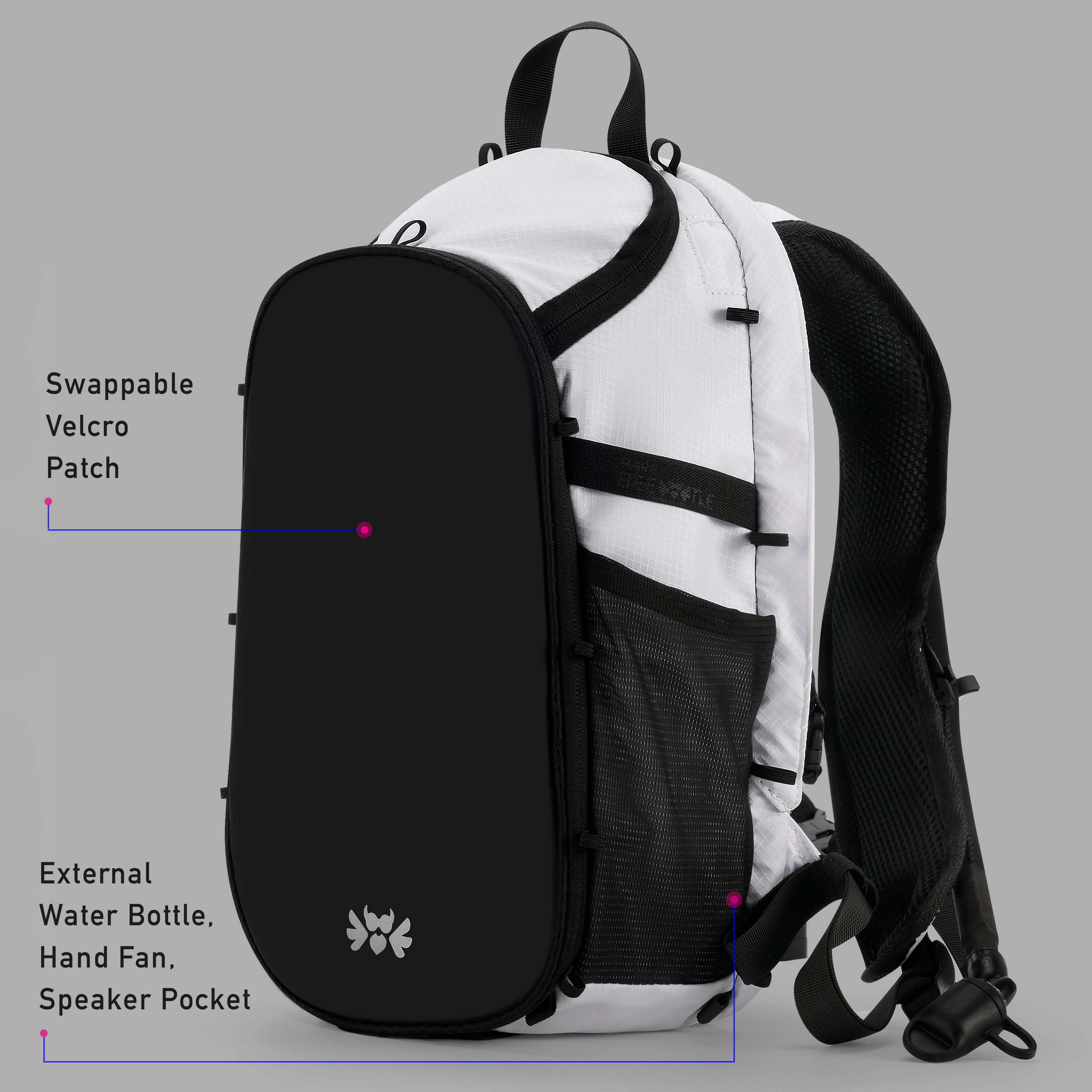Elytra Hydration Pack 2.0 with Aura Reflector – White